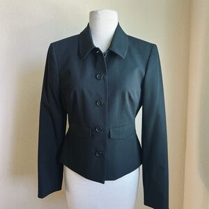 Nine West Black Tailored Button-Front Blazer